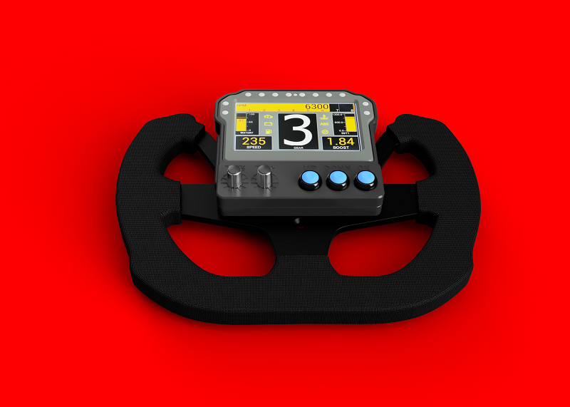 Render of the bezel fitted to the Sparco wheel