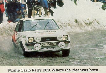 The rally car on the Monte Carlo in 1979