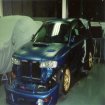 A 22B road car, still in its wax coating, part way through its transformation to UK spec.